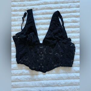 Urban Outfitters Black Lace Bralette Crop Top